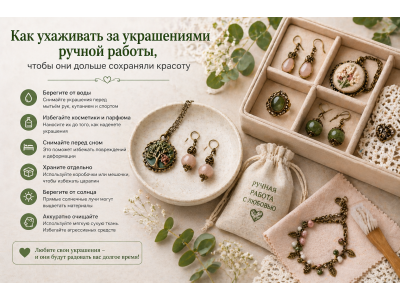 Как ухаживать за украшениями ручной работы, чтобы они дольше сохраняли красоту