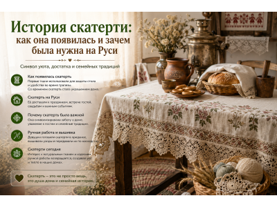 История скатерти: как она появилась и зачем была нужна на Руси